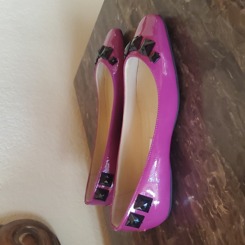Like NEW Jimmy Choo Fuschia Ballet Flats - Picture 5 of 13
